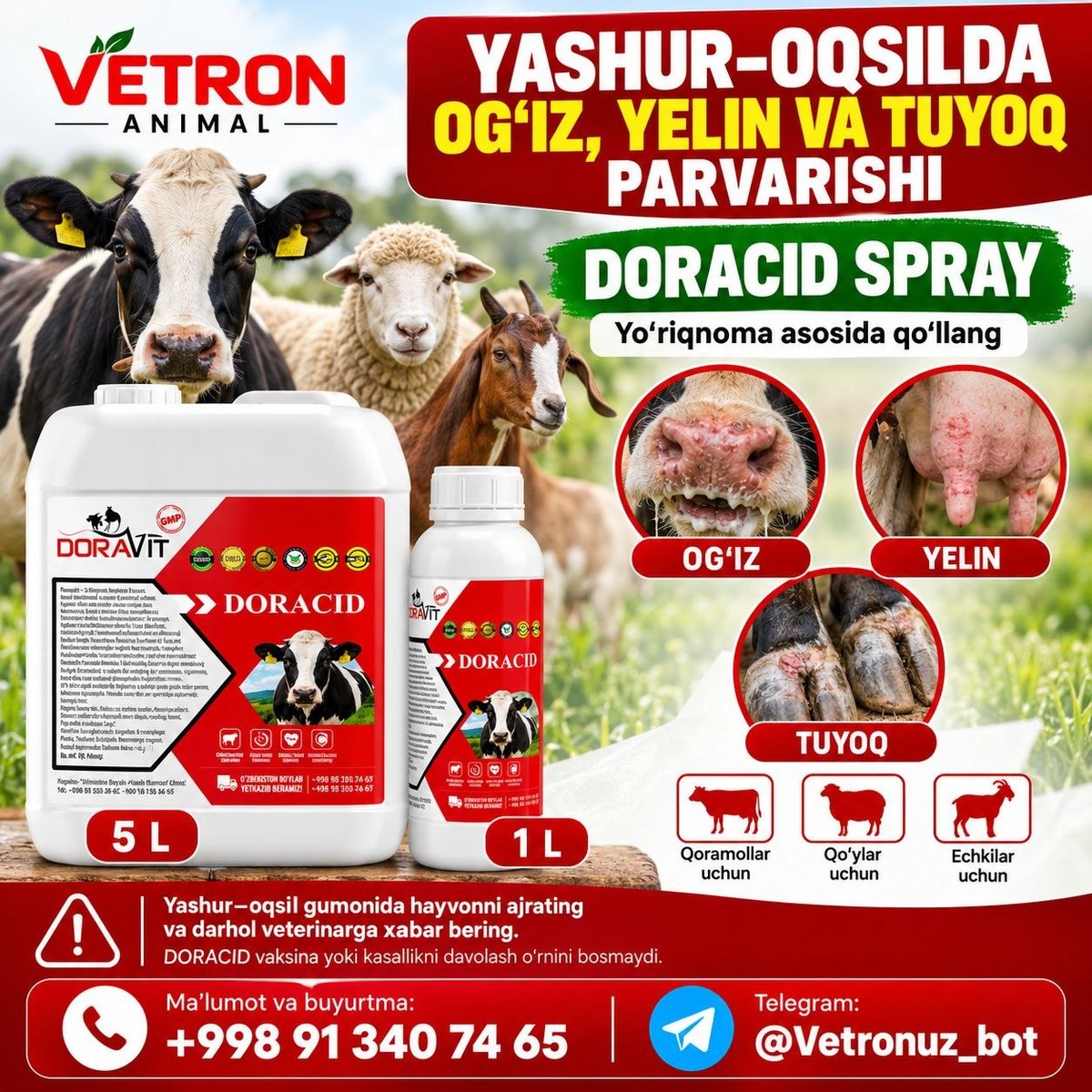 VETRON ANIMAL — CHORVADORLAR UCHUN! — O'zbekiston