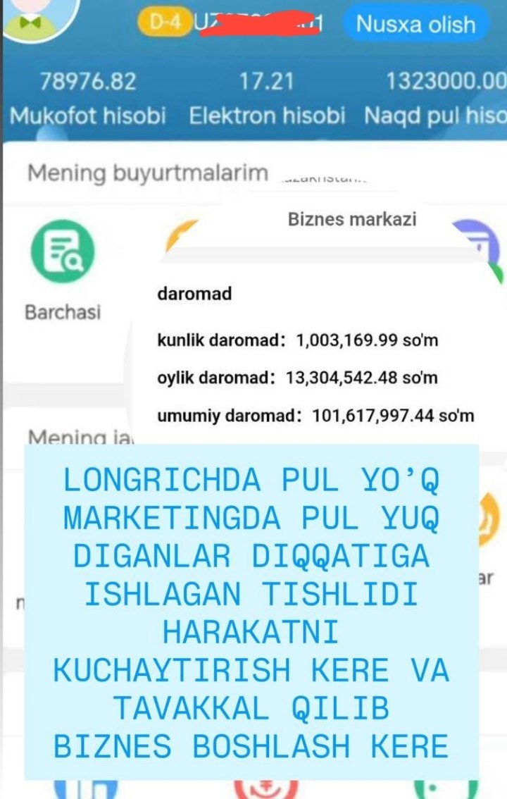 4 yulduzda ham 100 mln daromad prosta super bu qizla… — O'zbekiston